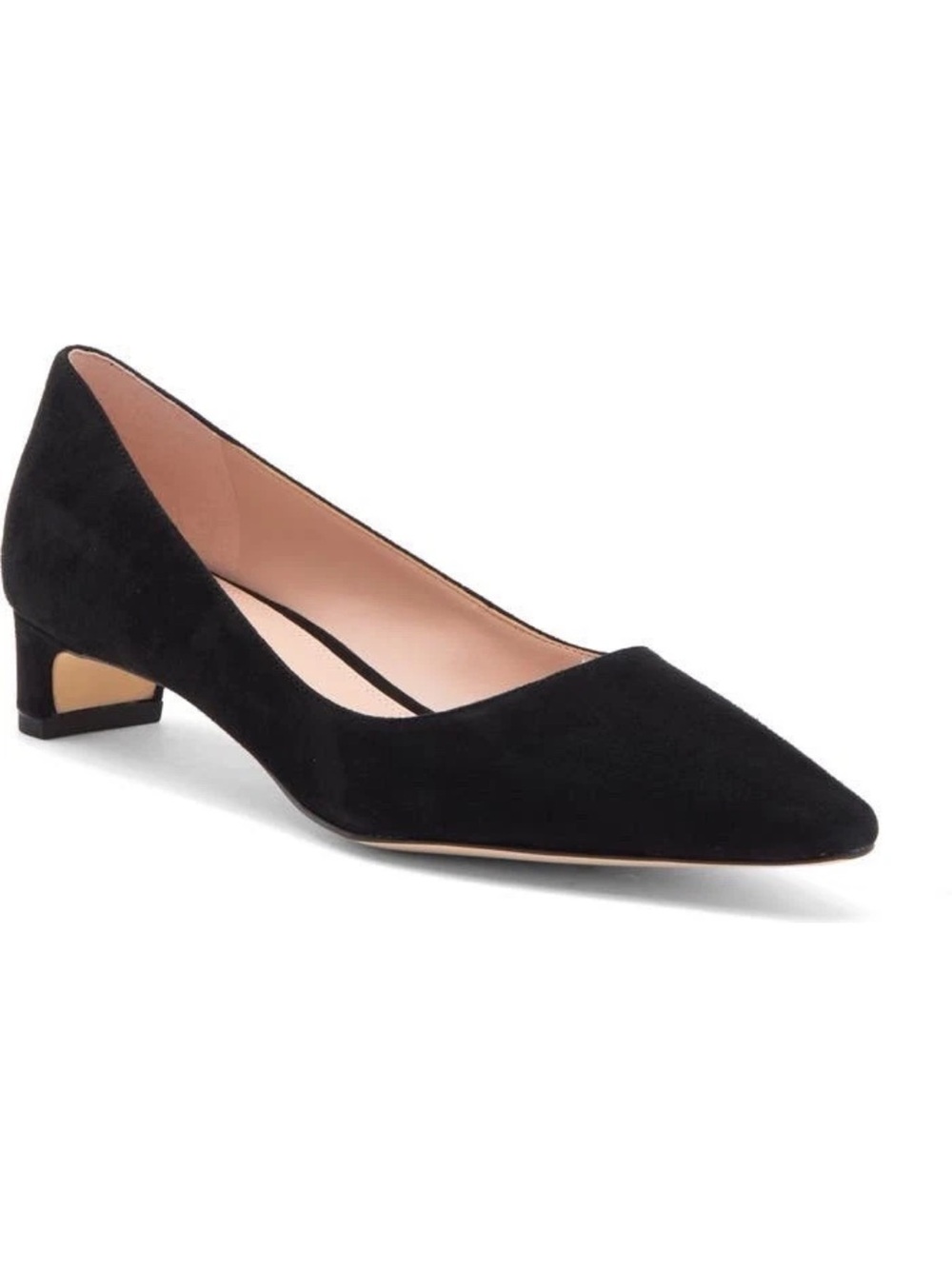 Kate Spade Black Suede Miko Size 7 Kitten Heel